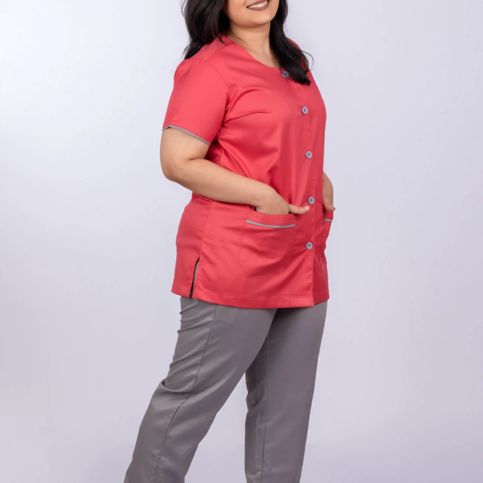 Women Nursing Uniform V Neck 2