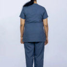 U Neck Teal blue Women scrub back 5