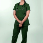 U Neck dark green Scrub Women 7