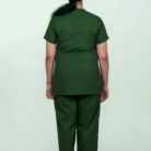 U Neck dark green Women Scrub Back 2